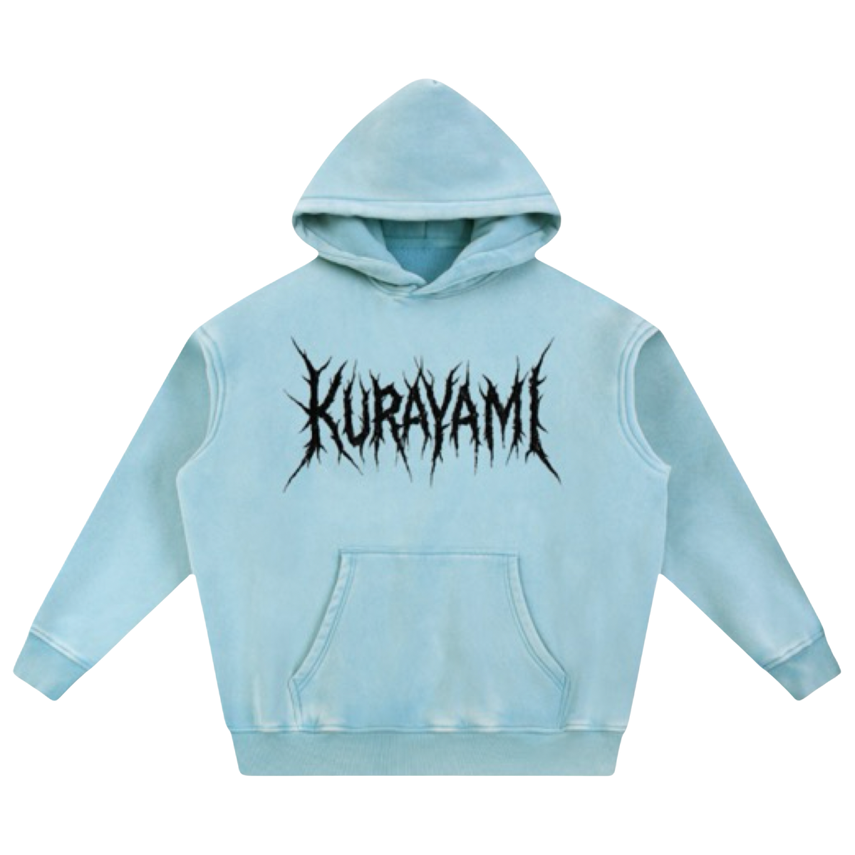 The Fractured Smile Hoodie Blue L