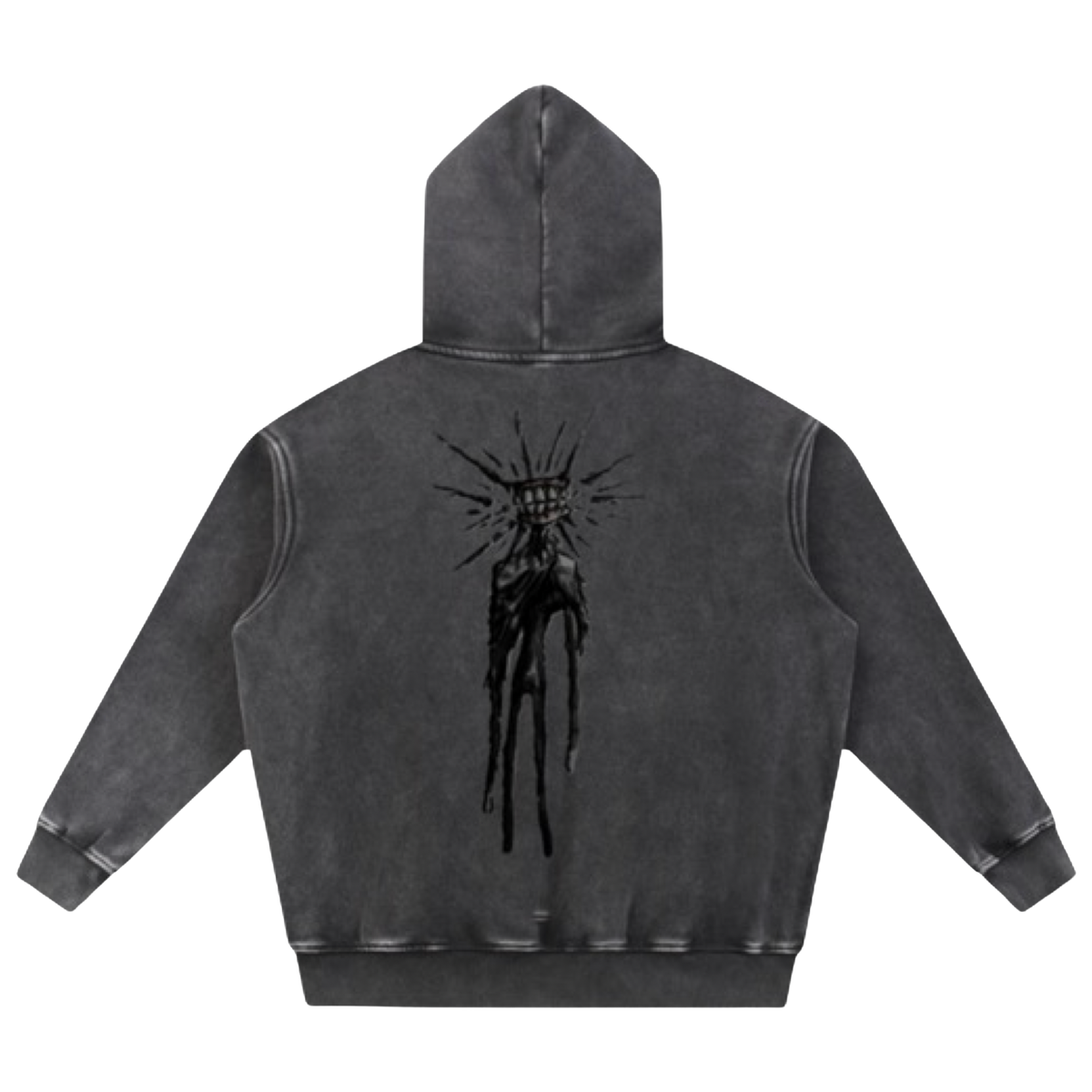 The Fractured Smile Hoodie Black L