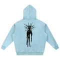 The Fractured Smile Hoodie Blue L